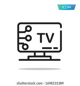 Smart TV icon isolated on white background.