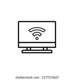 Smart Tv icon in line style