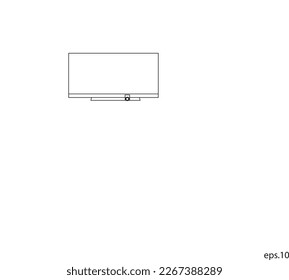 Smart TV Icon out line - 2023