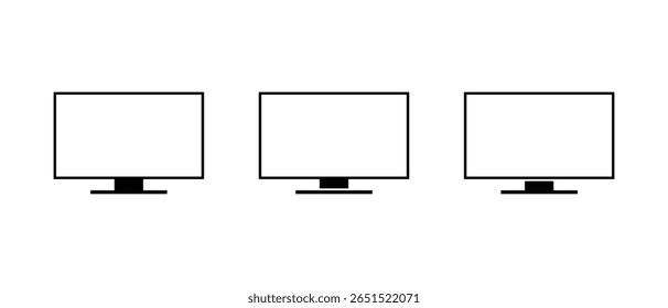 Ícone Smart TV em estilo simples. Símbolo moderno de televisão de tela plana