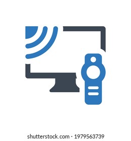 Smart tv icon (Simple vector illustration)