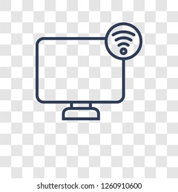 Smart tv icon. Trendy Smart tv logo concept on transparent background from Smarthome collection