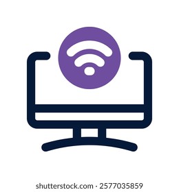 smart tv icon. vector dual tone icon for your website, mobile, presentation, and logo design.