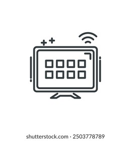Smart tv icon, vector illustration