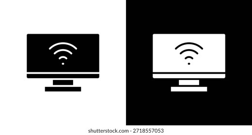 Smart tv icon vector illustration - high quality black style vector icons