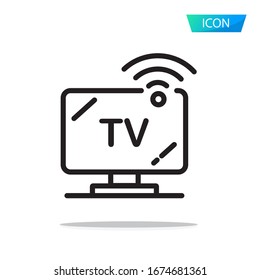 Smart Tv icon vector isolate on white background.