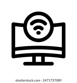 smart tv icon. vector line icon for your website, mobile, presentation, and logo design.
