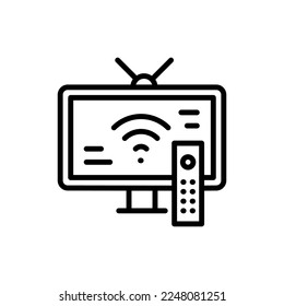 Smart-TV-Symbol in Vektorgrafik. Logotyp