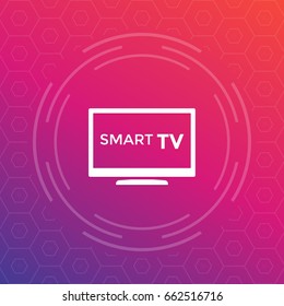 Smart tv icon, vector sign