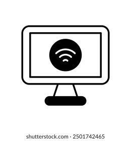 Smart-TV-Symbol auf weißem Hintergrund, Vektorgrafik