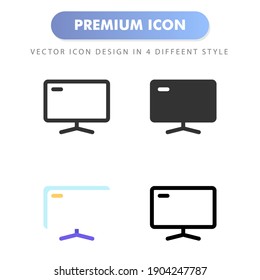 icono de tv inteligente para el diseño de tu sitio web, logotipo, aplicación, interfaz de usuario. Ilustración gráfica vectorial y trazo editable. diseño de icono EPS 10.