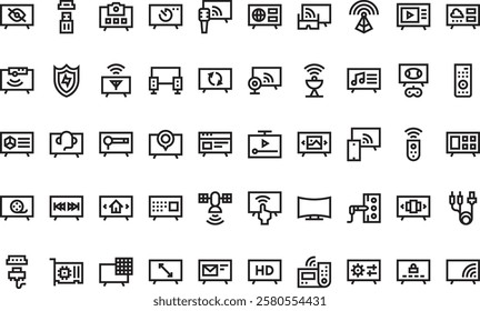 Smart tv icons High-Quality Vector Icons Collection with Editable Stroke. Ideal for Professional and Creative Projects