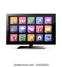 Smart TV isolated on white background