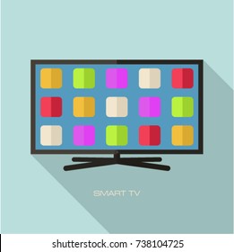 smart tv lcd icon illustration