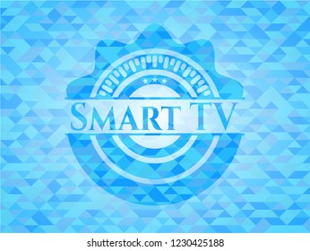 Smart TV light blue mosaic emblem