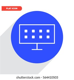 smart tv line vector icon