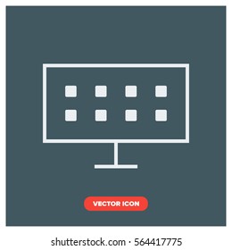 smart tv line vector icon