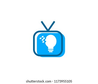 smart tv logo design template, vector illustration