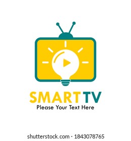 Smart tv logo template illustration