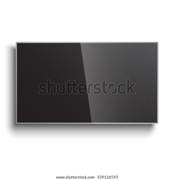 Smart Tv Mockup Vector Led Screen Stock Vector Royalty Free