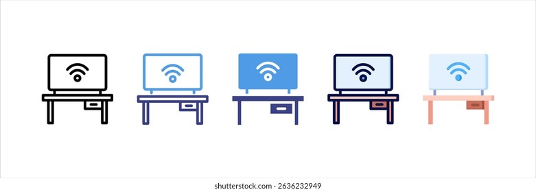 Smart Tv Multi Style Icon Set
