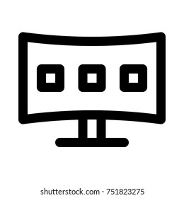 smart tv on isolated background