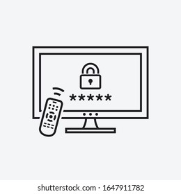 Smartphone mit Kindersicherung. Vektorillustration-Symbol
