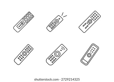 Ilustración vectorial de arte de línea de icono remoto de Smart TV