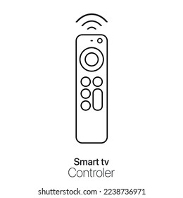 Icono De Línea De Tv Inteligente | Icono de contorno del controlador de televisión inteligente