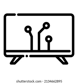 smart tv television network internet of things iot smarthome icon