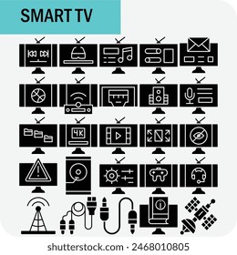 smart tv vector design icon pack for electronic element uses