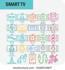 smart tv vector design icon pack for electronic element uses
