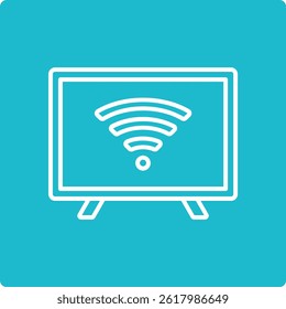 Icono de Vector de Smart Tv. Se puede utilizar para aplicaciones de impresión, móviles y de Web.