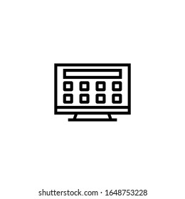 Icono vectorial inteligente en contorno, estilo lineal aislado en fondo blanco