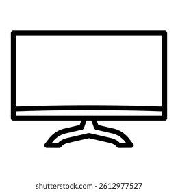 Smart TV Vector Line Icon Design