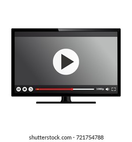 Smart TV with video player on screen
