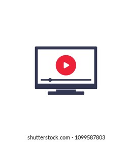 Smart tv, video streaming service icon
