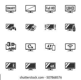 smart tv web icons for user interface design