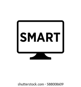 SMART TV.Monitor sign.flat icon