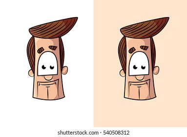 Smart Uncle face.Vector illustration