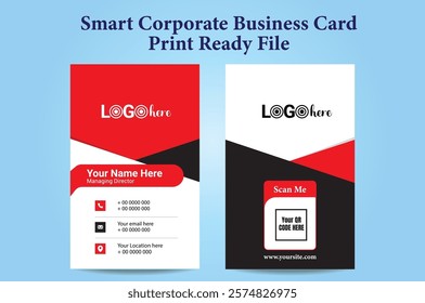 Smart unique design business card print ready template