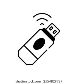 Smart Usb vector icon stock illustration