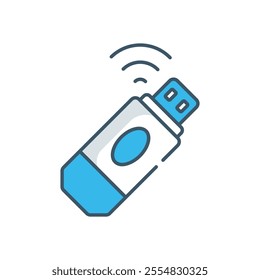 Smart Usb vector icon stock illustration