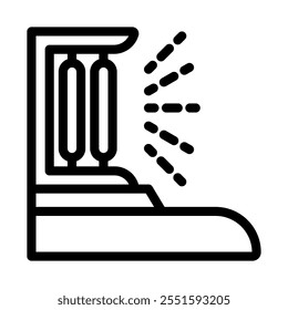 Smart uv sanitizer icon line style transparent