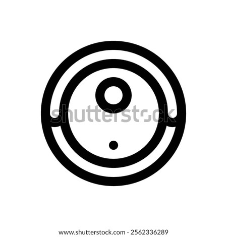 Smart vacuum cleaner. Editable stroke vector icon.