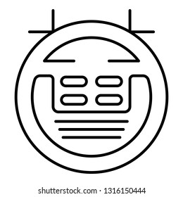 Smart vacuum cleaner robot icon. Outline smart vacuum cleaner robot vector icon for web design isolated on white background