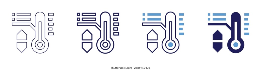 Smart vacuum icon in 4 different styles. Thin Line, Line, Bold Line, Duotone. Duotone style. Editable stroke.