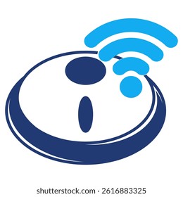 Smart Vacuum icon represented by Smart Vacuum robot Dualtone style.