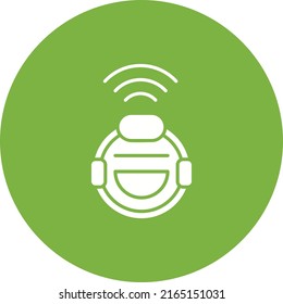 Smart Vacuum icon vector image. Can also be used for Artificial Intelligence. Suitable for mobile apps, web apps and print media.