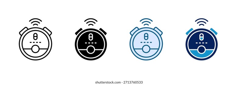 Smart Vacuum Robot Icon Set Multiple Style Collection
